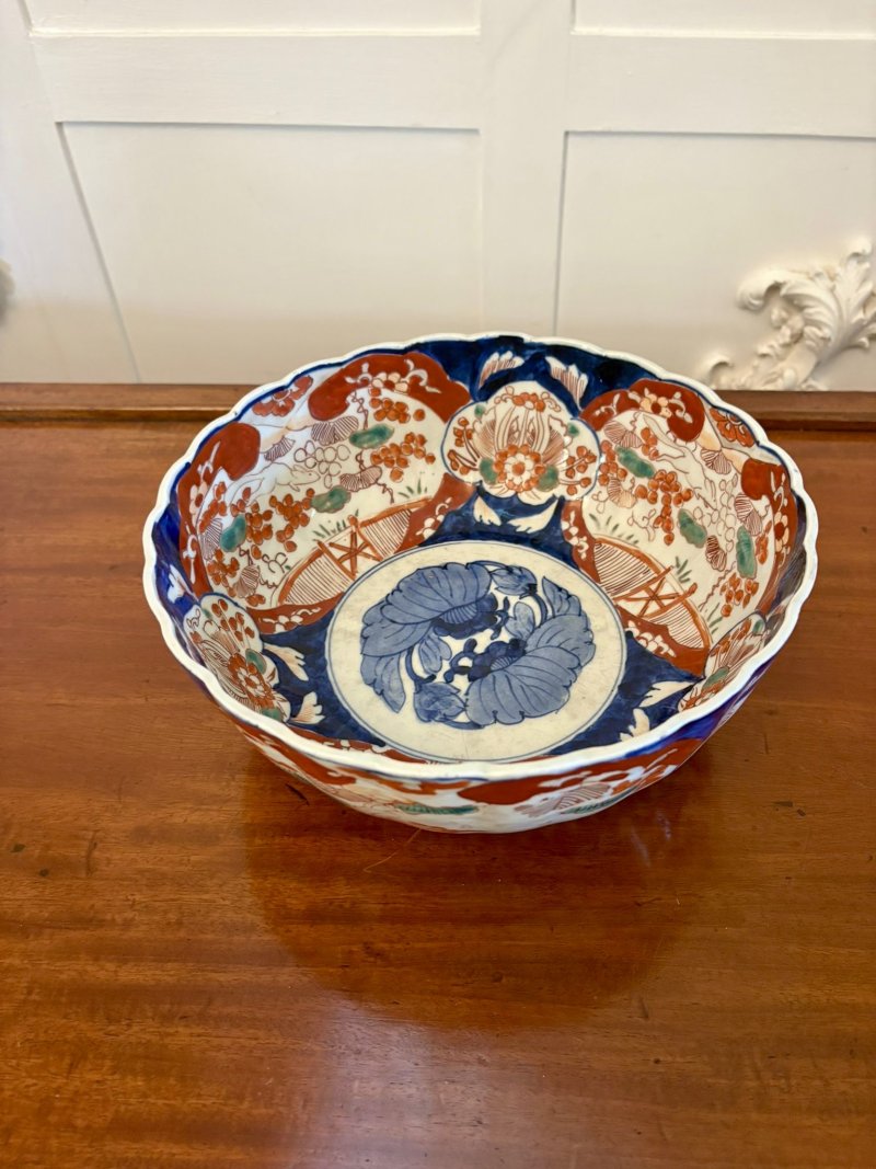 Large Antique Edwardian Quality Japanese Imari Bowl - Image 7